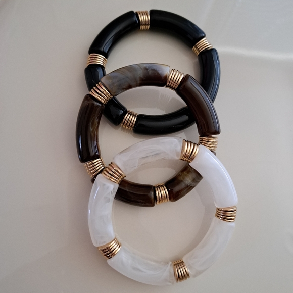 Set of 5 Gorgeous Bangle Bracelets - Picture 4 of 5